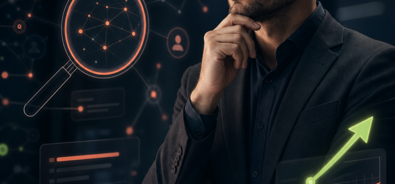AI search and SEO strategist analyzing digital visibility and performance data